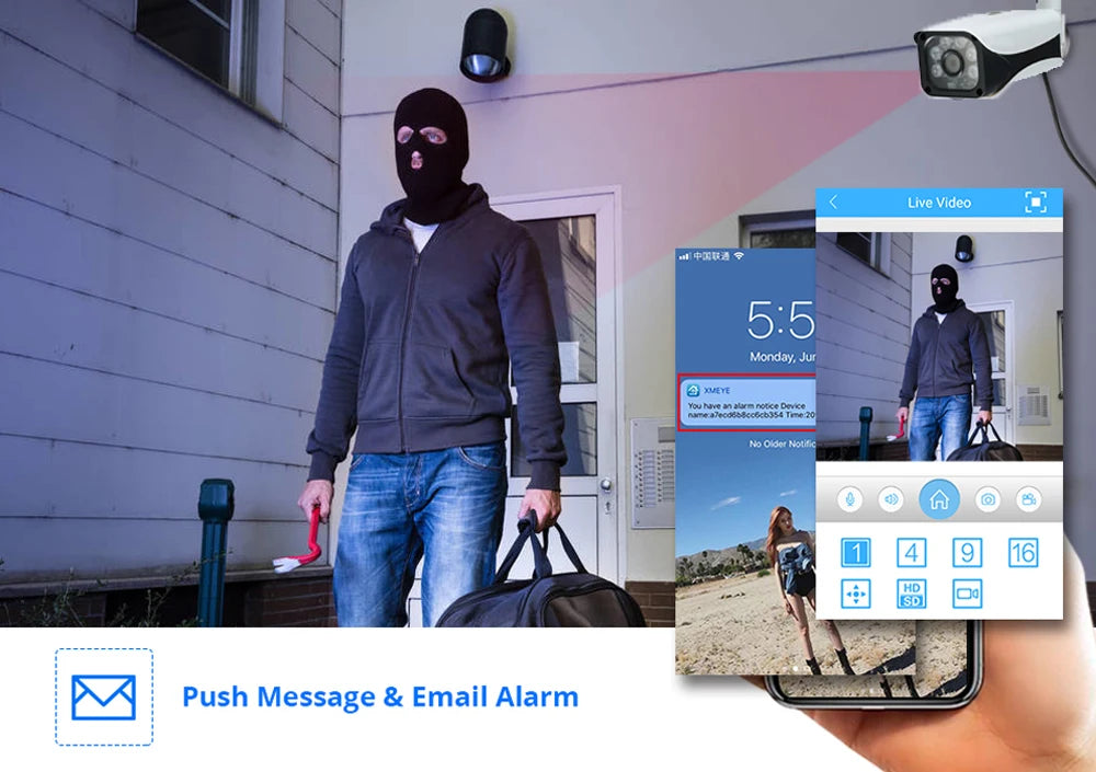 Câmera de Segurança Analógica Externa com Visão Noturna 40m para DVR (4K/1080p)