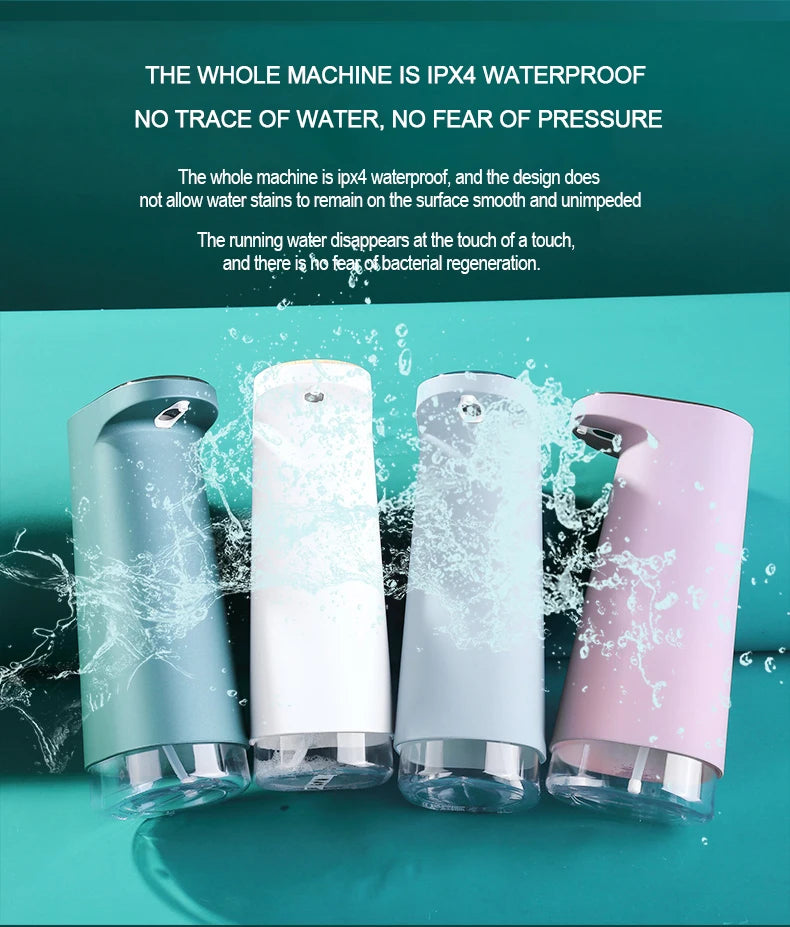 Dispenser de Sabonete Automático 450ml Recarregável USB para Banheiro