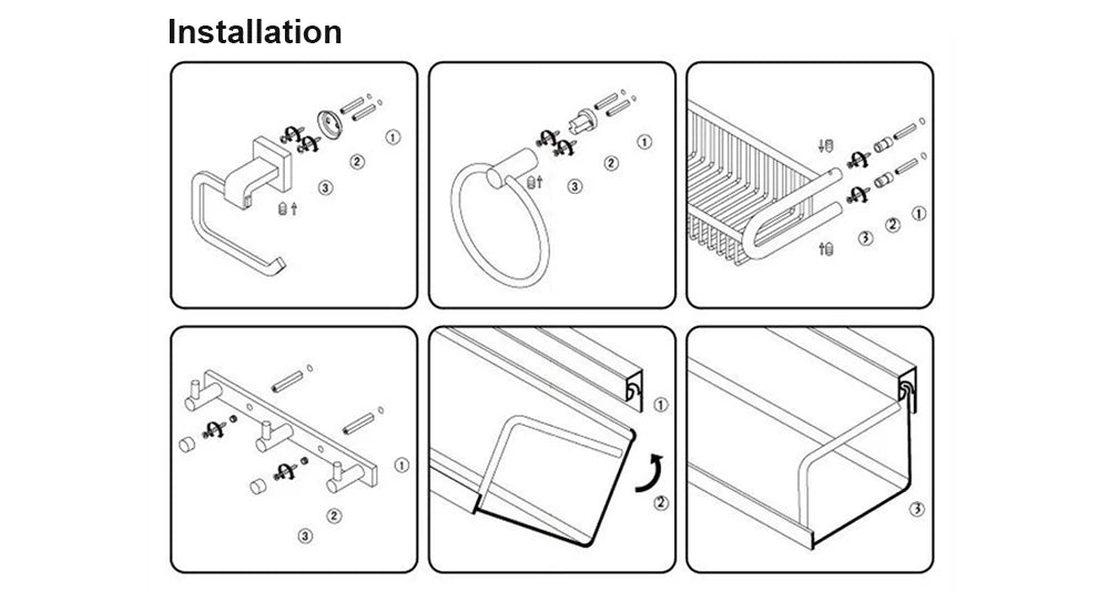 Prateleira de Canto em Alumínio para Acessórios de Banheiro FALANGSHI