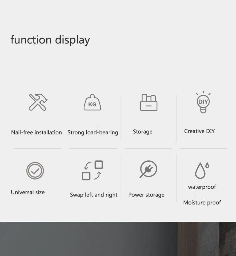 Organizador de Banheiro Porta Secador de Cabelo com Fixação Adesiva