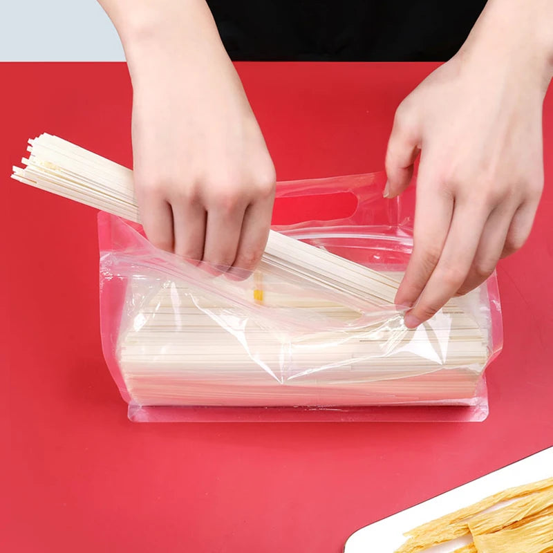 Kit 5 Sacos Ziplock Reutilizáveis Para Alimentos (Material EVA)