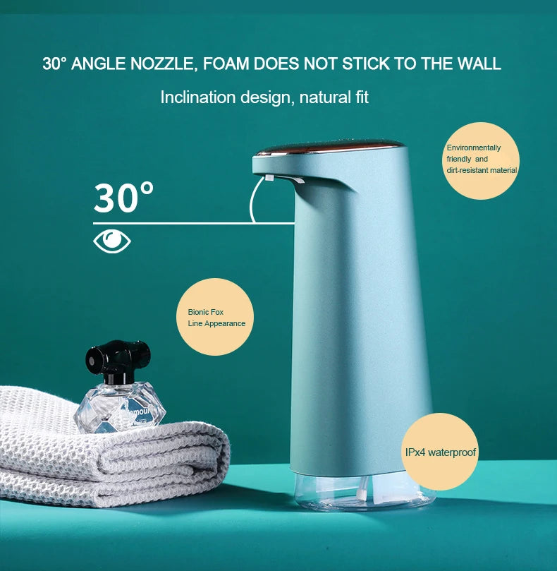 Dispenser de Sabonete Automático 450ml Recarregável USB para Banheiro