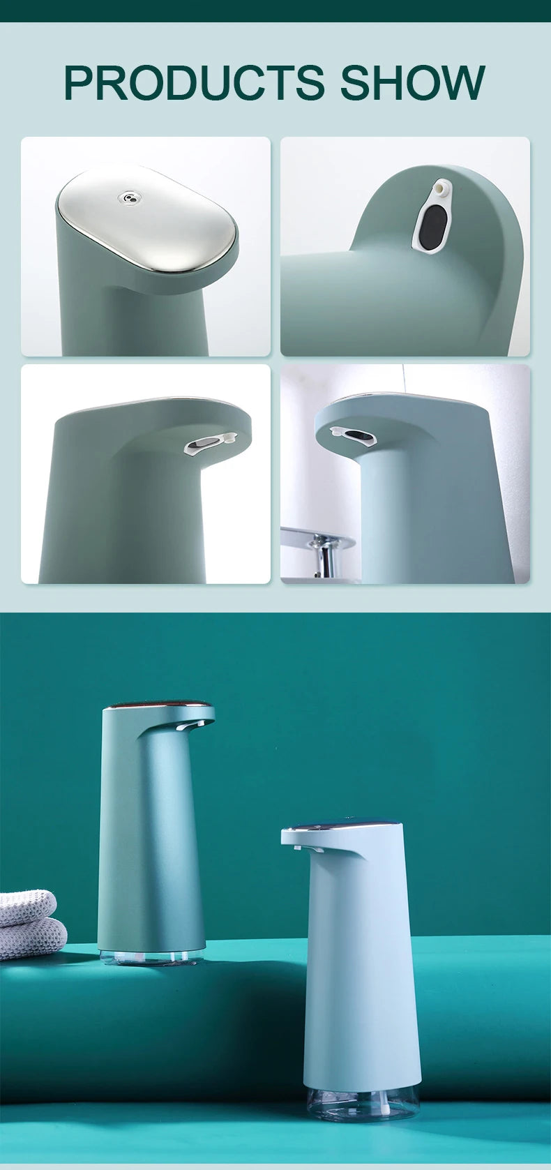 Dispenser de Sabonete Automático 450ml Recarregável USB para Banheiro