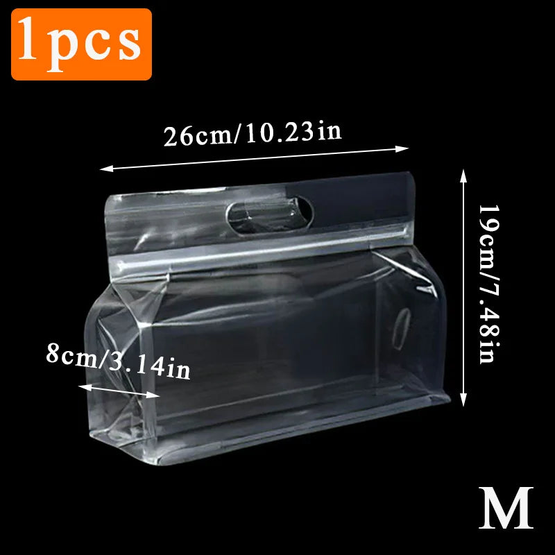 Kit 5 Sacos Ziplock Reutilizáveis Para Alimentos (Material EVA)
