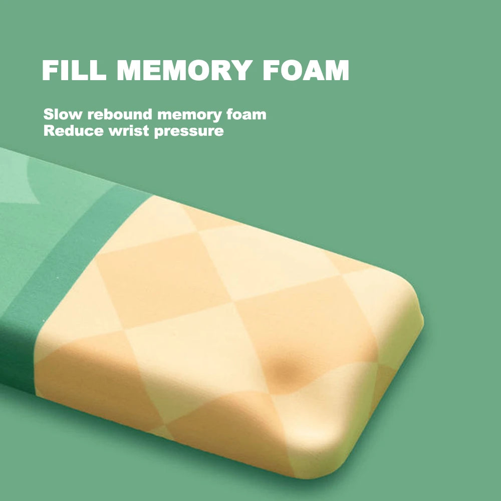 Apoio de Pulso Ergonômico com Memory Foam para Teclado e Mouse