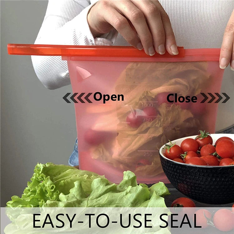 Saco Hermético de Silicone (1 Peça): Livre de BPA