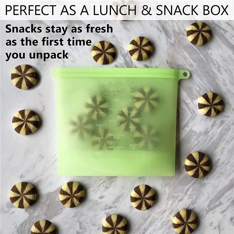 Saco Hermético de Silicone (1 Peça): Livre de BPA