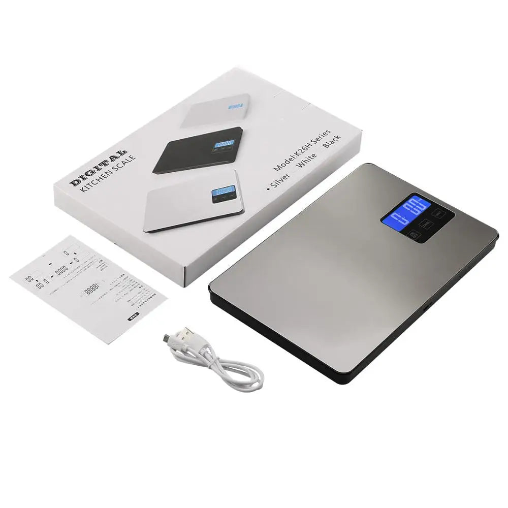 Balança Digital de Cozinha 15kg: Display LCD para Culinária e Panificação