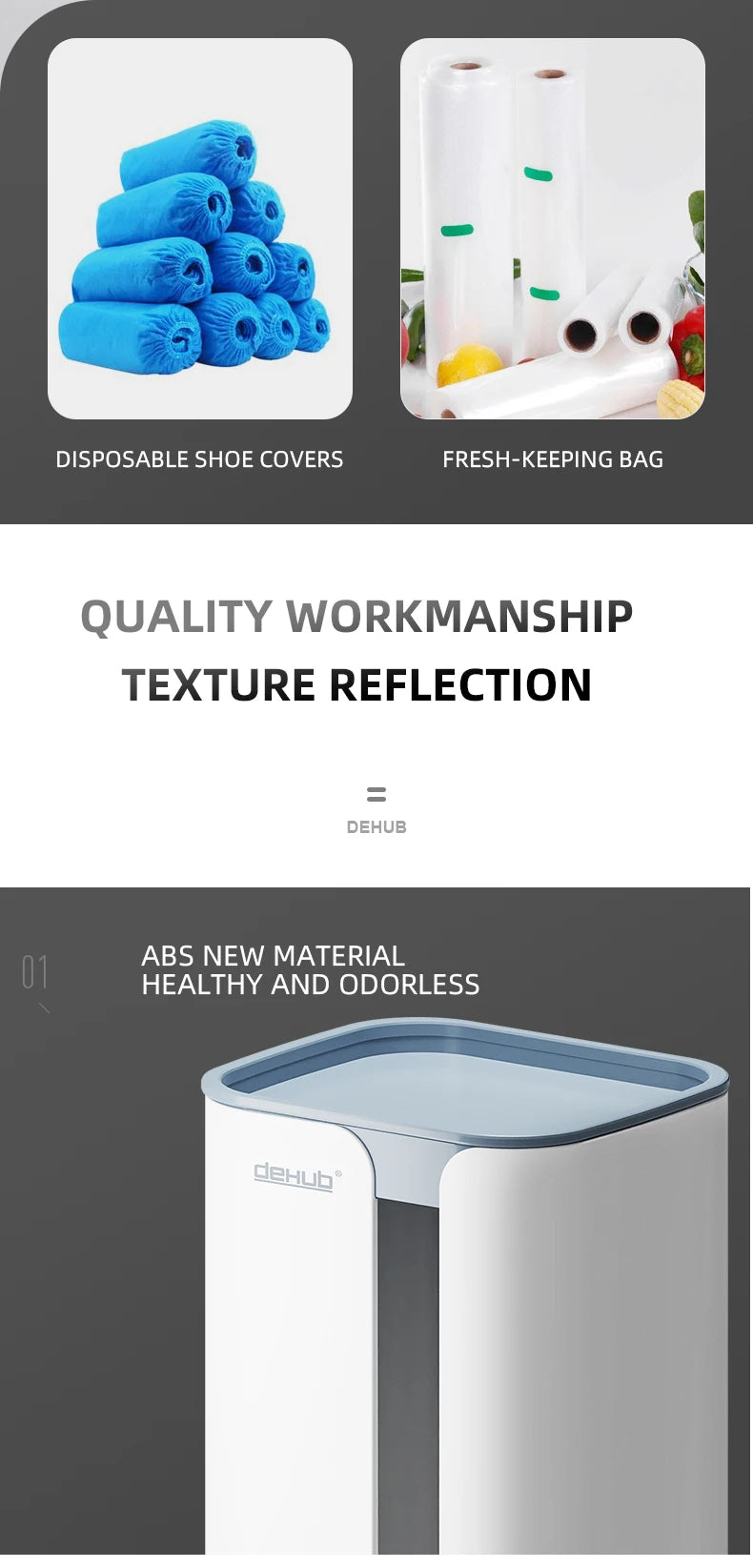 Puxa Saco Moderno de Parede para Sacolas Plásticas