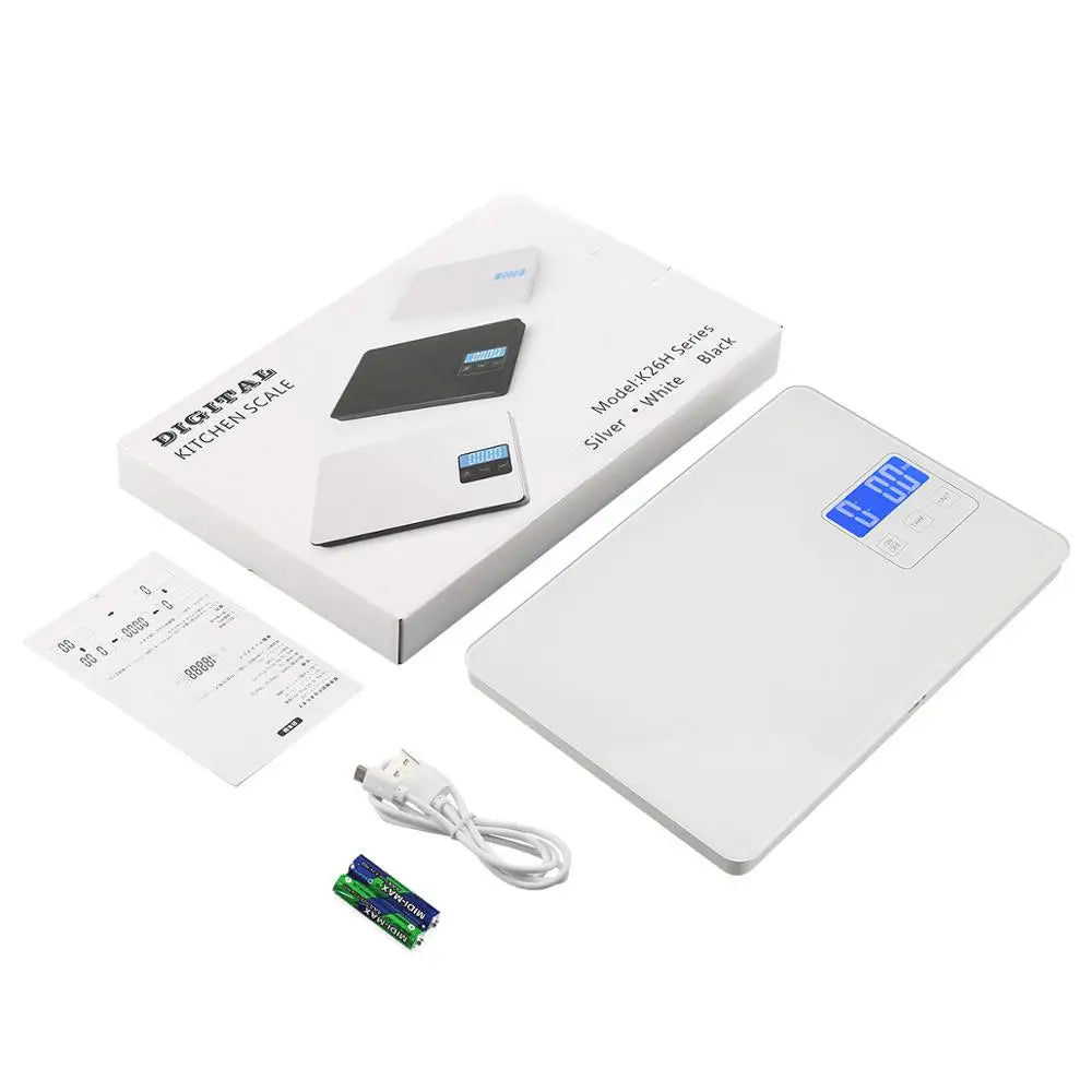 Balança Digital de Cozinha 15kg: Display LCD para Culinária e Panificação