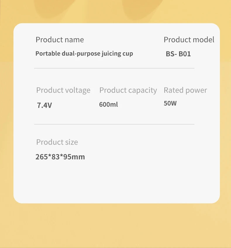 Copo Liquidificador Portátil 600ml: Bateria 2400mAh e 12 Lâminas