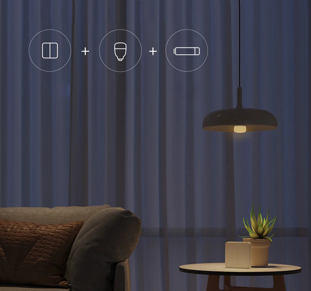 Interruptor Inteligente Xiaomi Sem Fio (Versão Tecla Dupla)