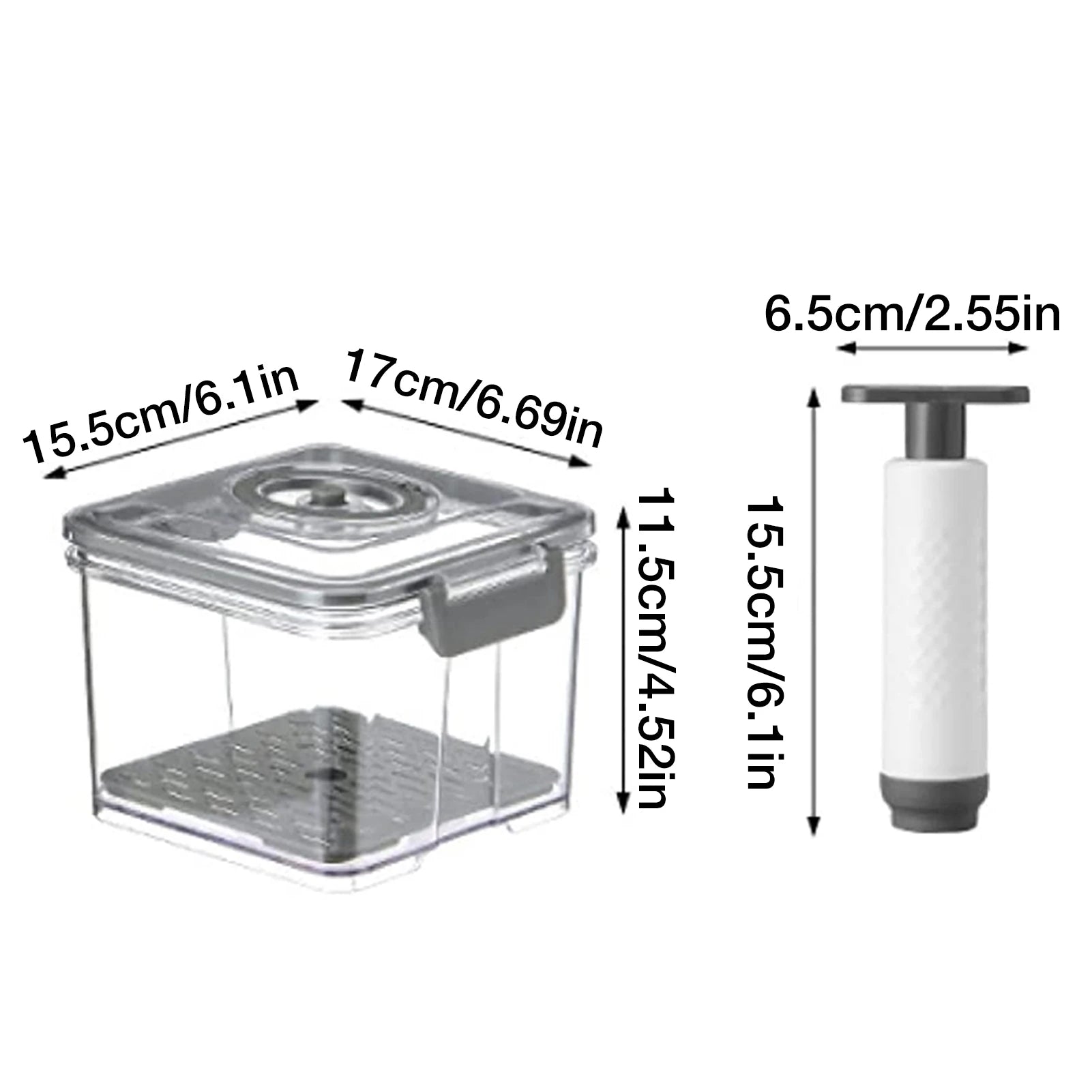 Kit Organizador de Geladeira a Vácuo para Conservar Frutas e Legumes