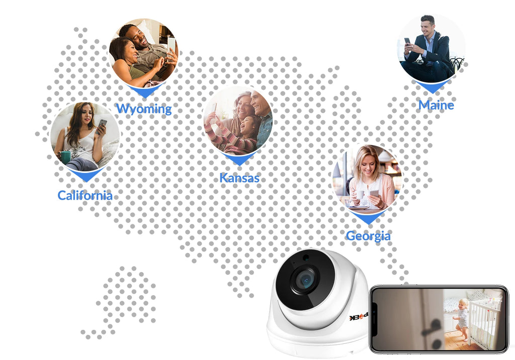 Câmera de Segurança IP Wifi 1080p com Visão Noturna