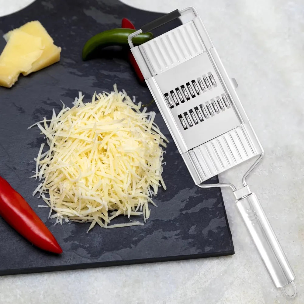 Fatiador de Legumes 4 em 1: Ralador e Descascador Multiuso (Aço Inox)