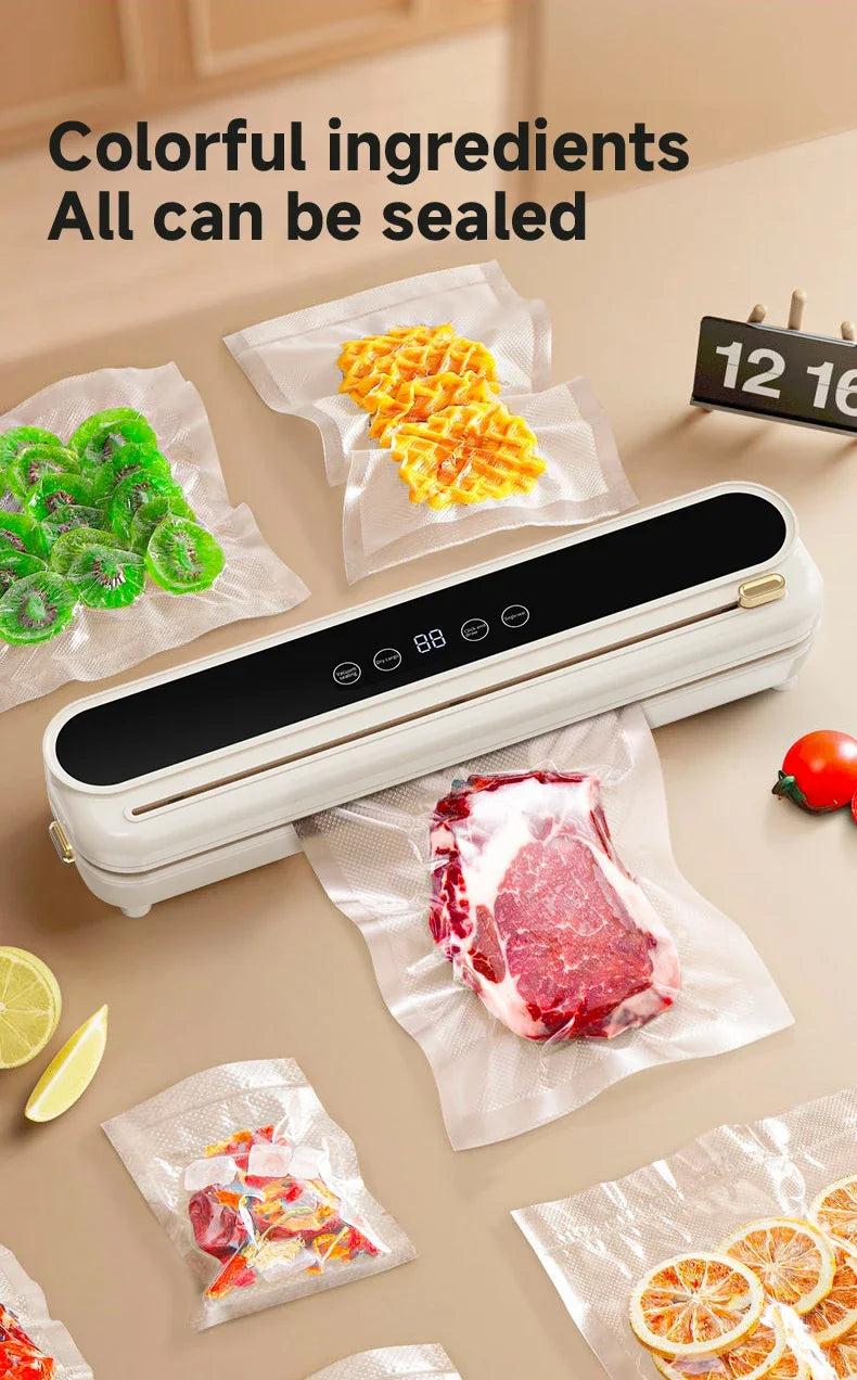 Seladora de Alimentos 30cm: Múltiplos Modos e Cortador Embutido