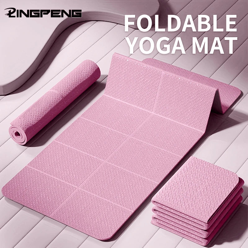 Tapete de Yoga Dobrável TPE 6mm Antiderrapante
