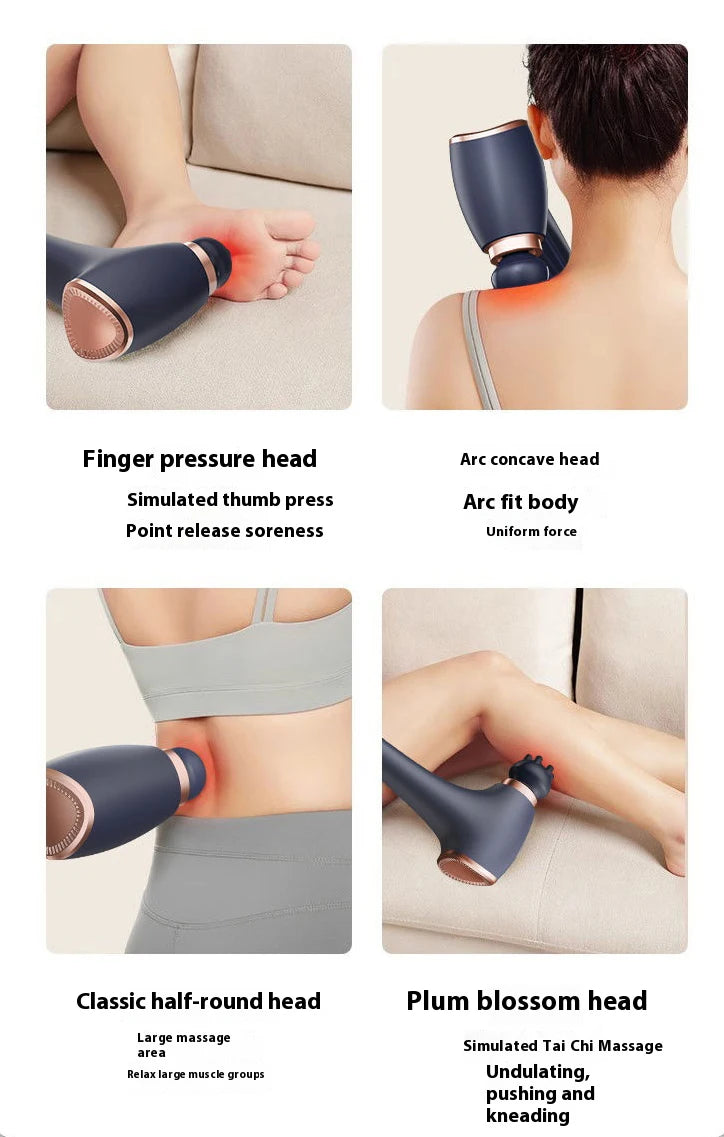 Massageador Elétrico Portátil Recarregável com 7 Modos e 9 Níveis