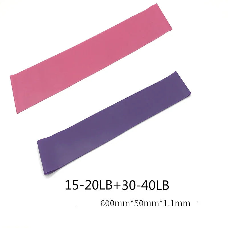 Kit 2 Faixas Elásticas Mini Band para Treino Funcional