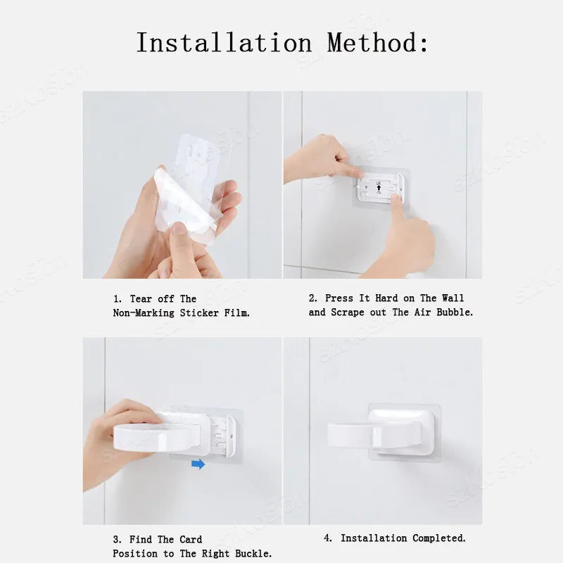 Suporte Adesivo de Parede para Secador de Cabelo e Acessórios