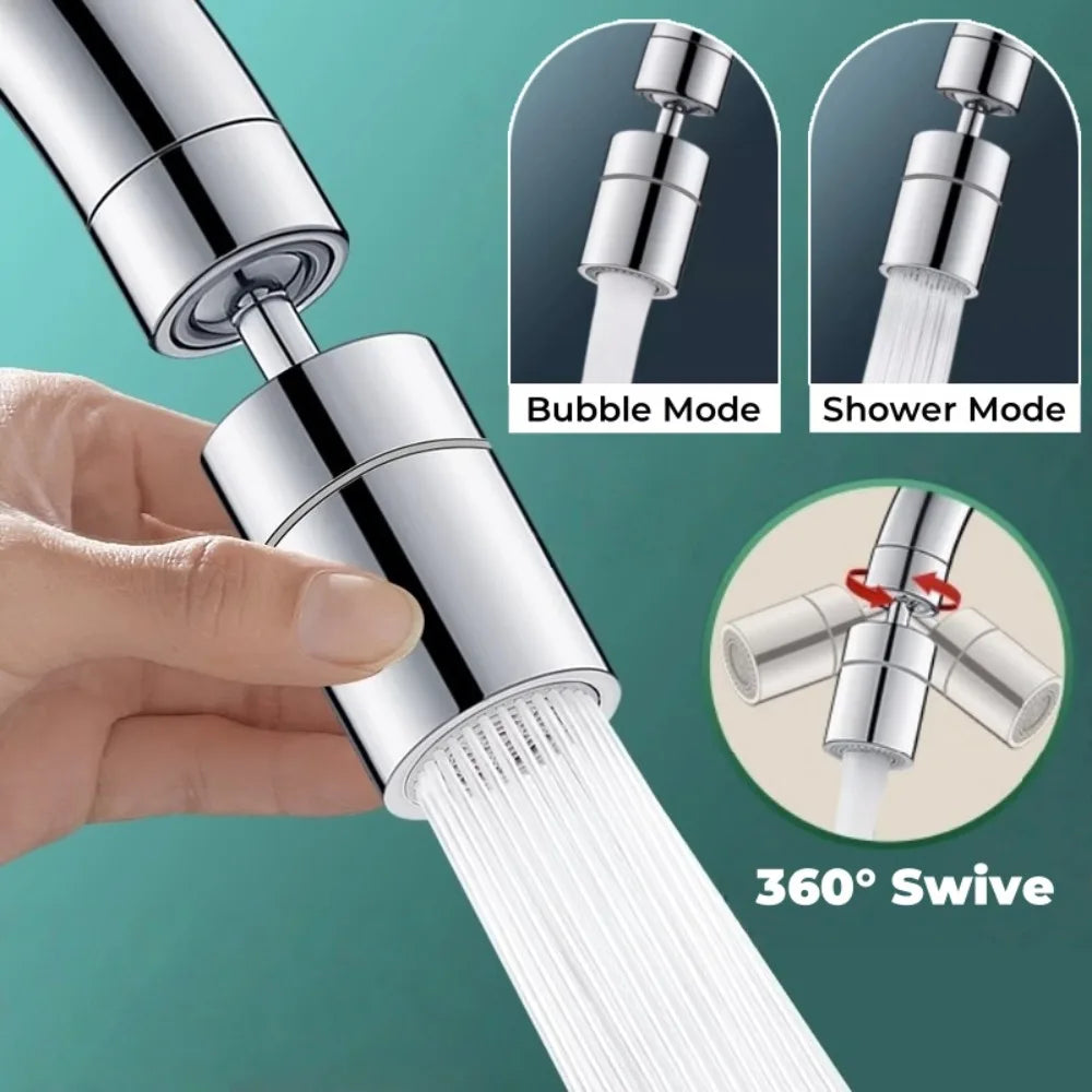 Bico Aerador de Torneira Giratório 360° com 2 Modos de Jato