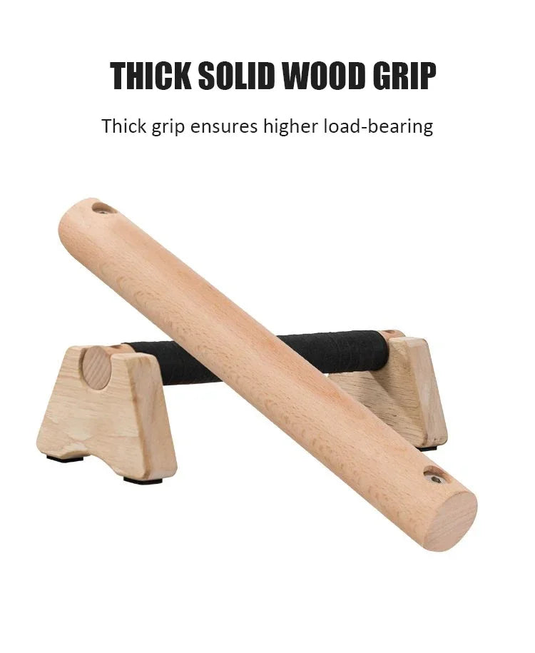 Par de Barras Paralelas de Madeira para Handstand e Flexão (Alta Resistência)