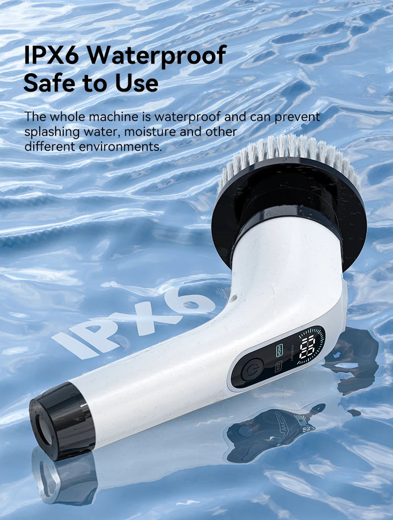 Escova de Limpeza Elétrica Giratória 7 em 1 Sem Fio Recarregável