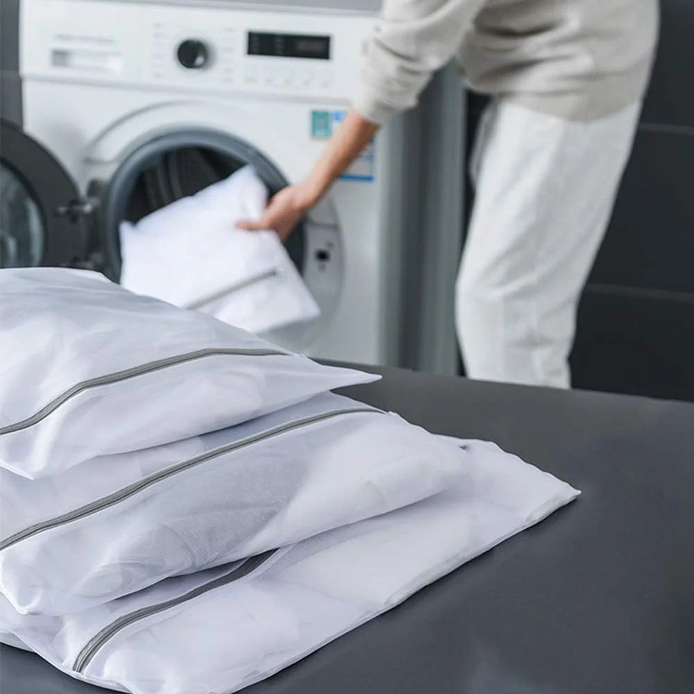 Saco de Rede para Lavar Lingerie e Roupas Delicadas (Kit 3/4)