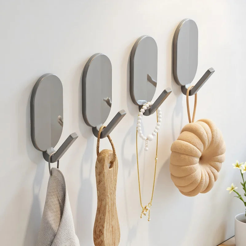 Kit 5/10 Ganchos Adesivos de Alta Resistência Multiuso Sem Furos