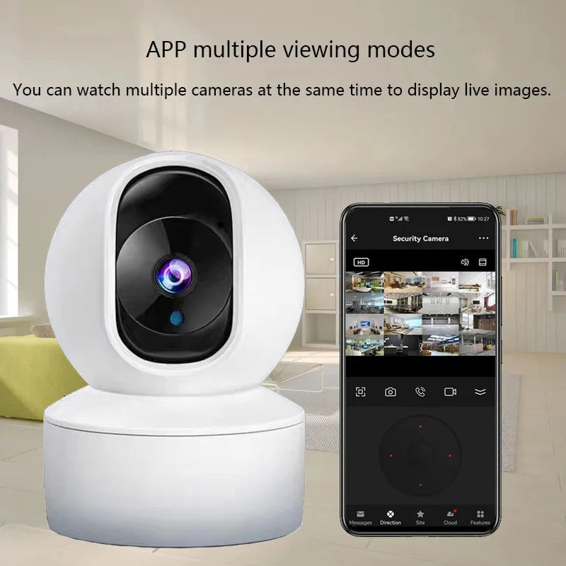 Câmera de Segurança 360°: Com Visão Noturna e Detecção de Movimento