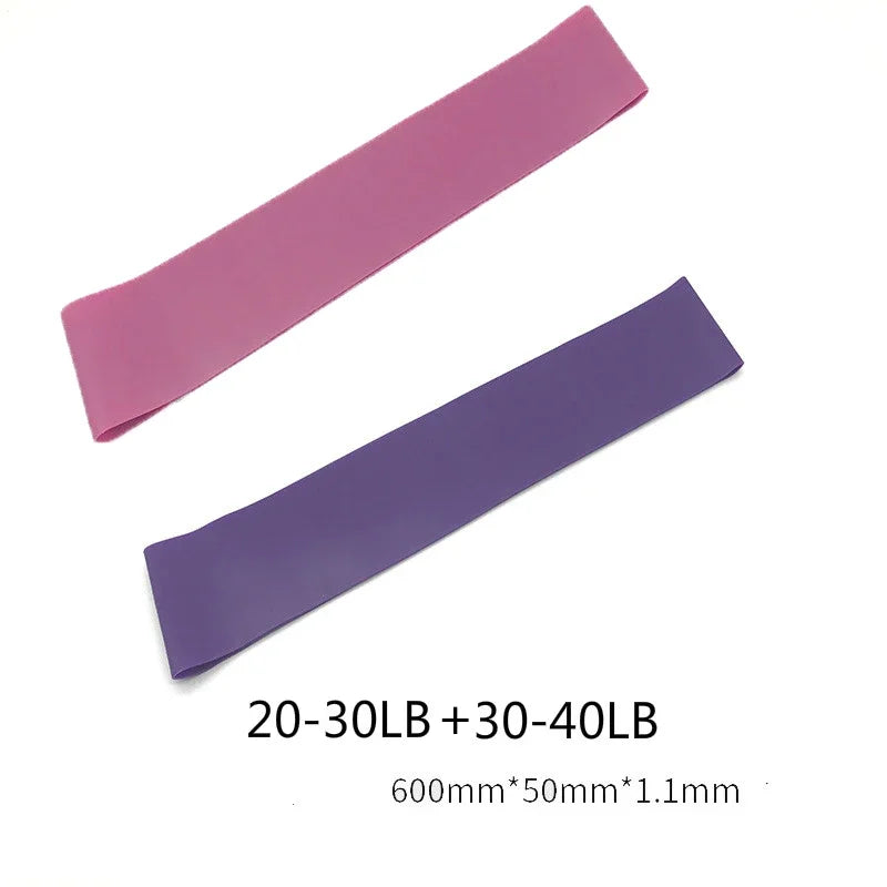 Kit 2 Faixas Elásticas Mini Band para Treino Funcional