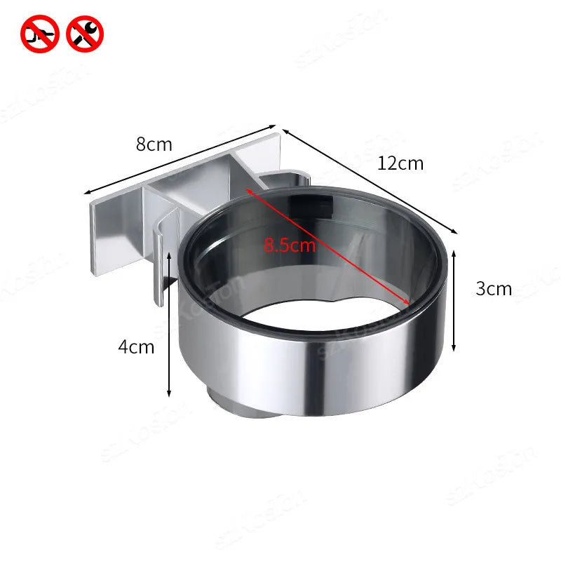 Suporte Adesivo de Parede para Secador de Cabelo e Acessórios