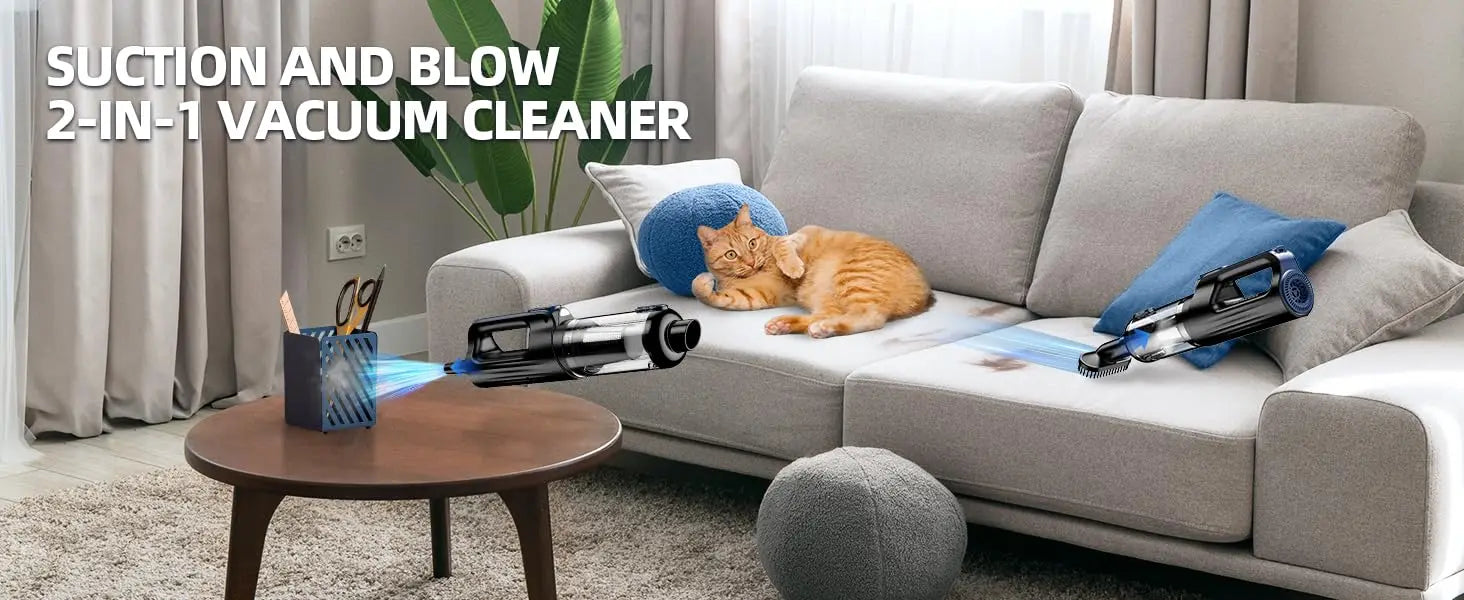 Mini Aspirador e Soprador Sem Fio 18000PA (Motor Brushless)