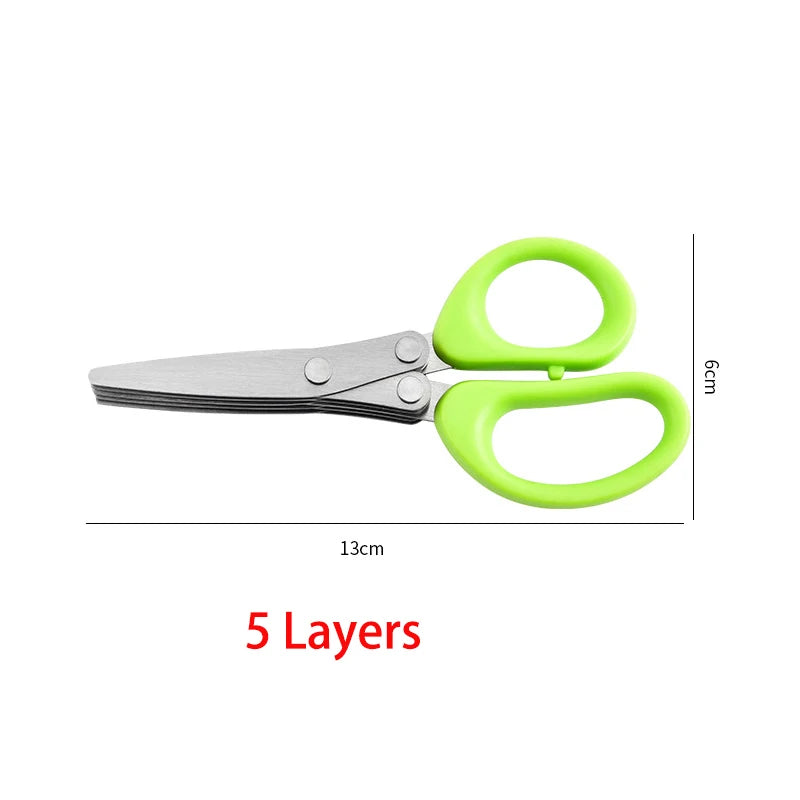 Tesoura de Cozinha Multilâminas: Aço Inox Para Temperos e Ervas