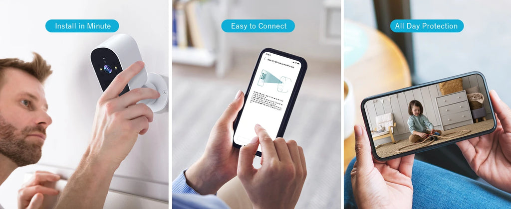 Câmera de Segurança Externa Wifi à Prova d'Água (IP66) com Bateria de 5200mAh