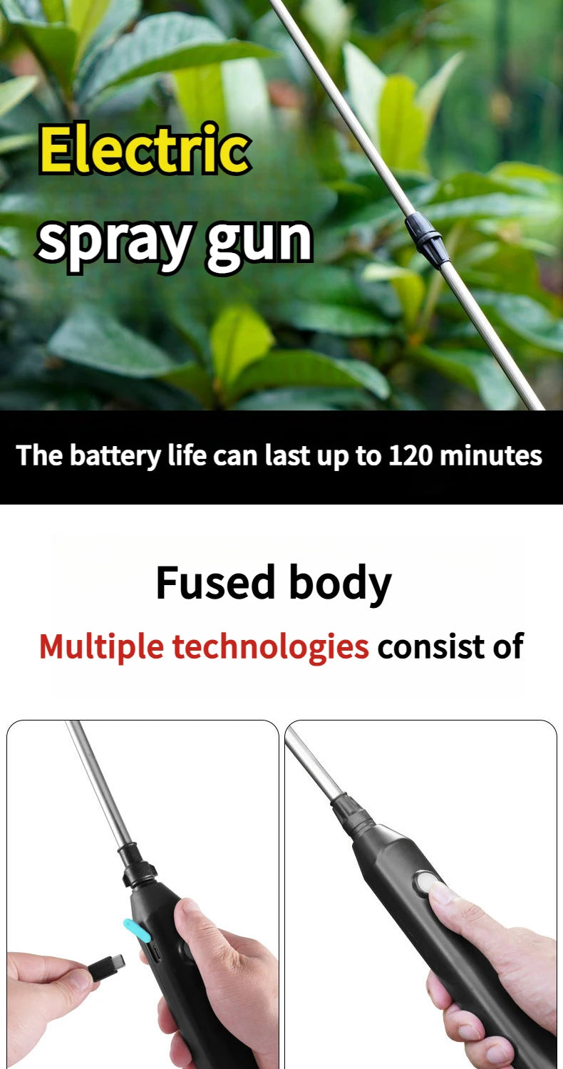 Pulverizador Elétrico para Jardinagem - Ferramenta de Jardim de Alta Pressão