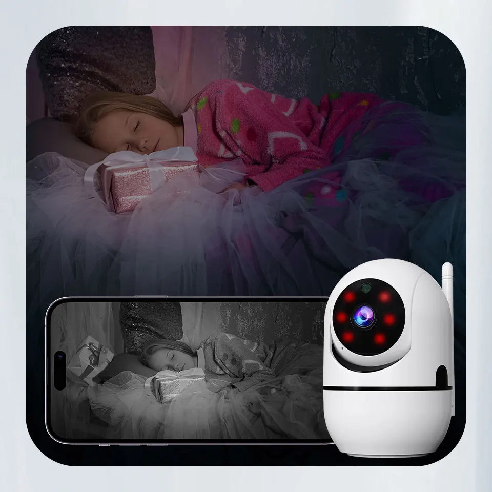 Câmera de Segurança Wifi 360° 2K com Rastreamento Automático