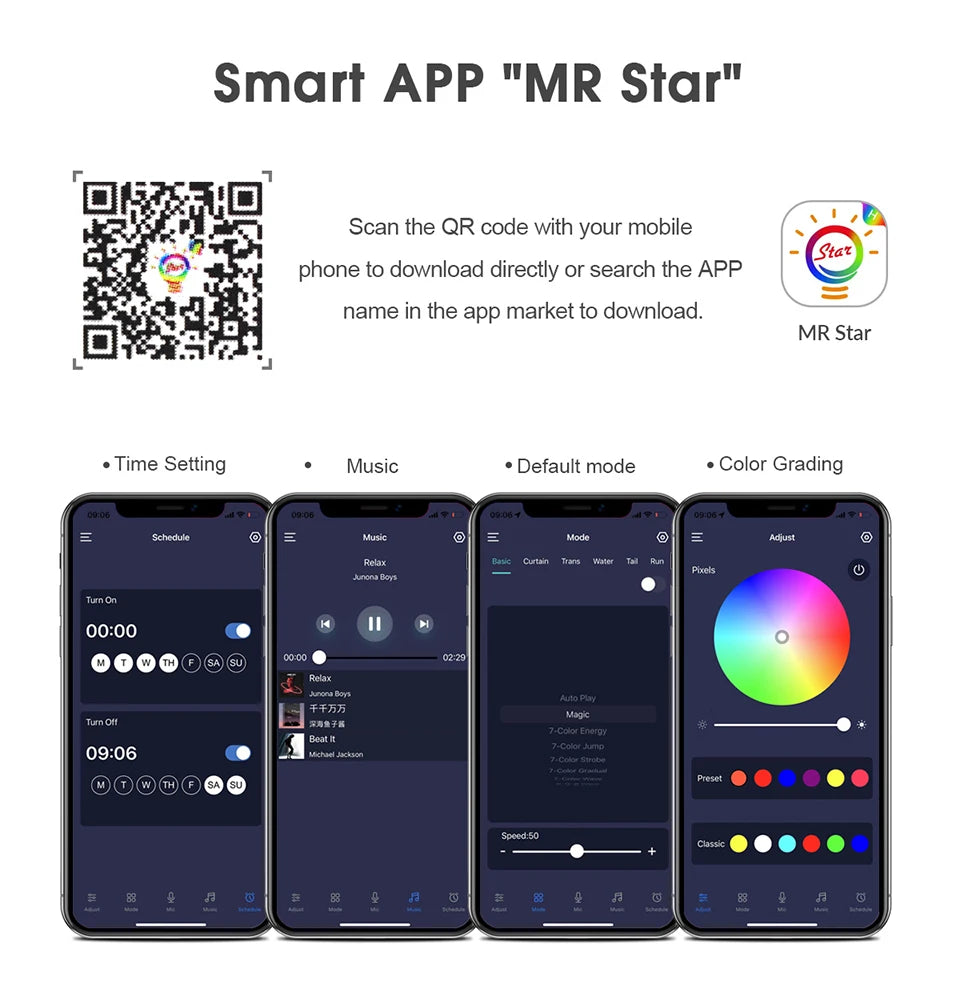 Fita LED Neon RGBIC Inteligente Flexível com Controle via App (USB)