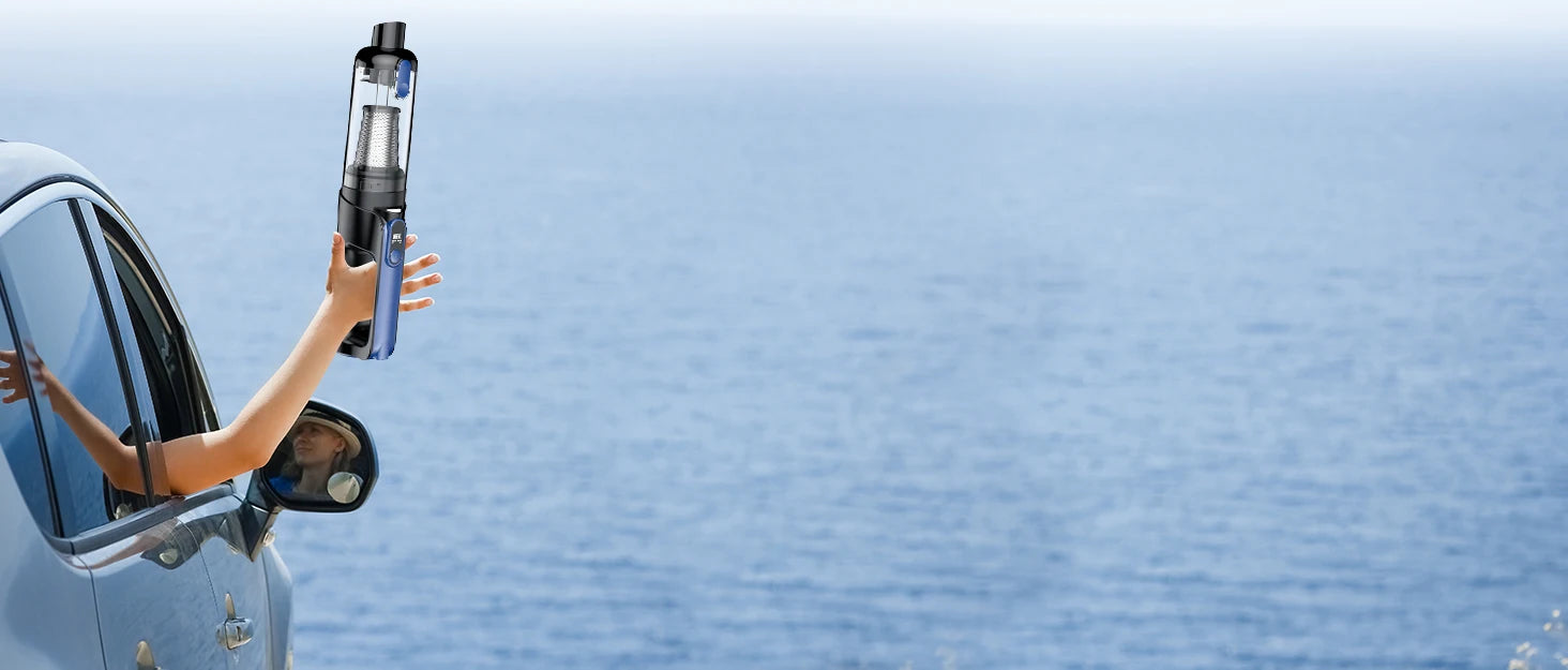 Mini Aspirador e Soprador Sem Fio 18000PA (Motor Brushless)