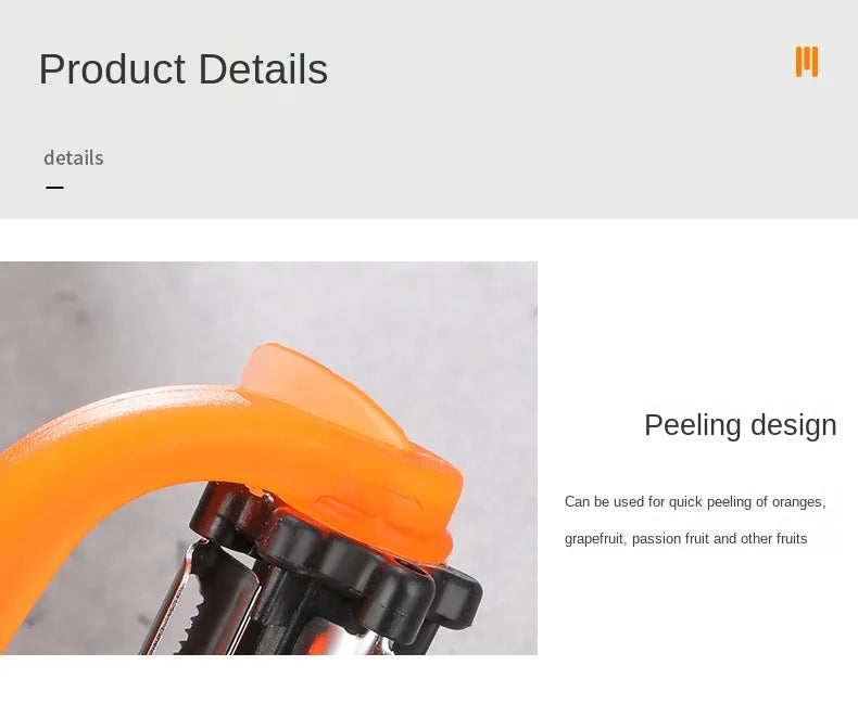 Descascador de Legumes 3 em 1: Giratório 360° com 3 Lâminas