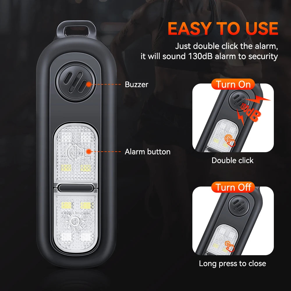 Alarme Pessoal de Defesa Awapow 130dB Recarregável com LED