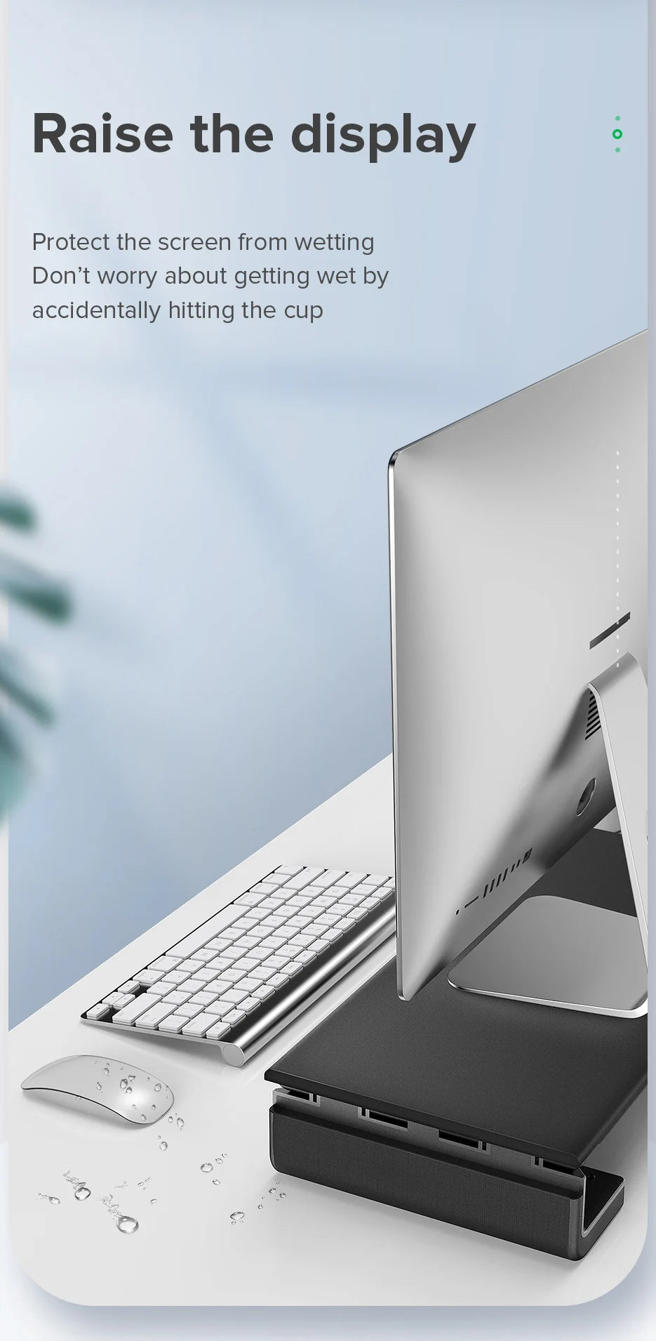 Suporte Ergonômico para Monitor e Notebook (Base de Mesa)