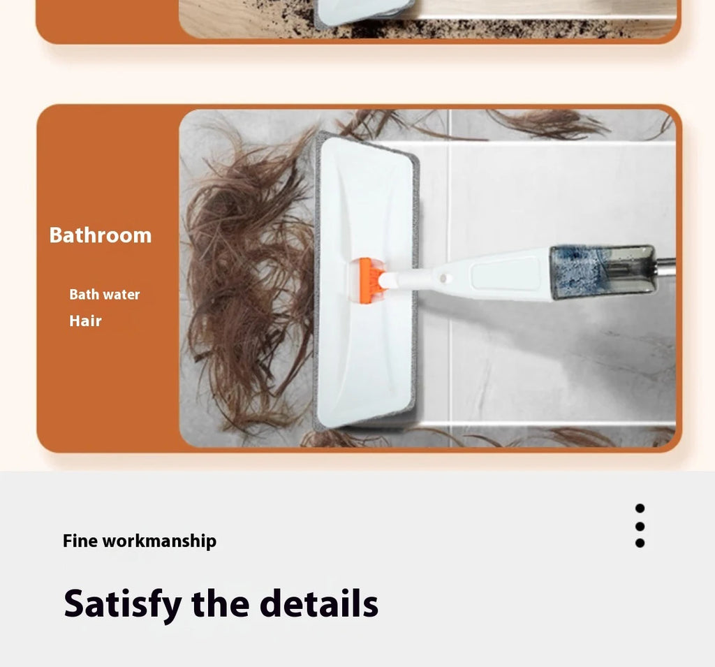 Mop Spray 360°: Limpeza Prática com Borrifador Integrado