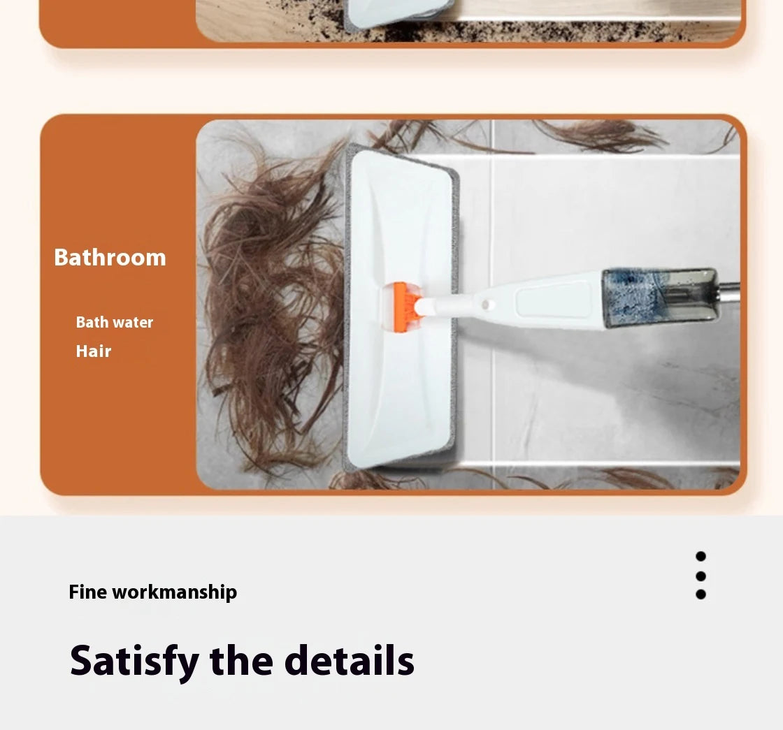 Mop Spray 360°: Limpeza Prática com Borrifador Integrado