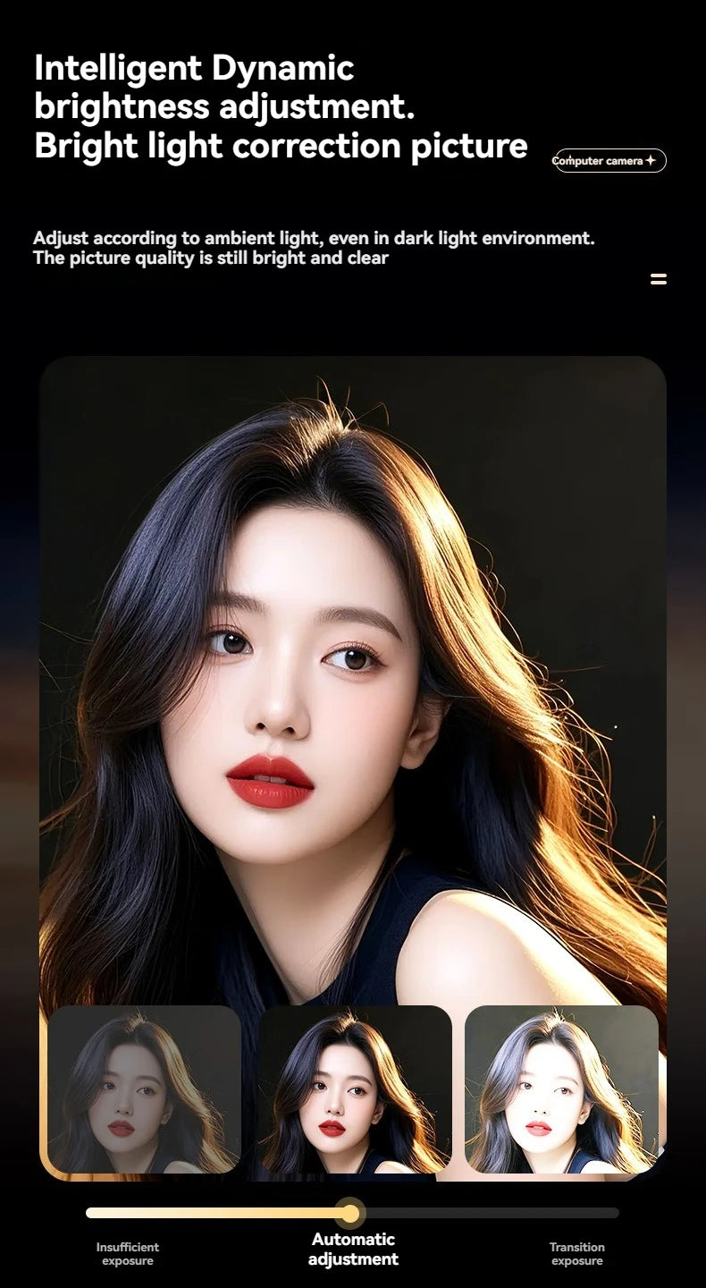 Webcam Xiaomi Q27 (4K/2K/1080p) com Microfone e Foco Automático