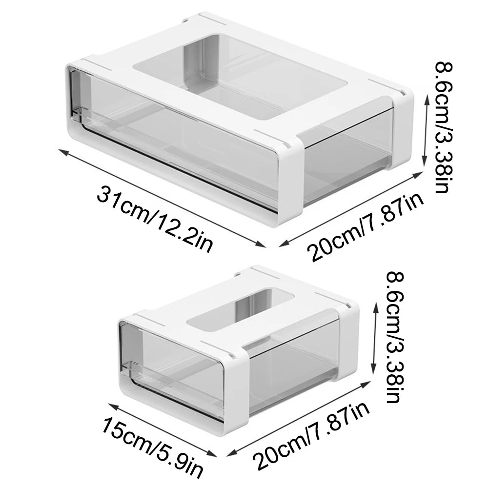 Gaveta Oculta Adesiva para Fixar Embaixo da Mesa (Sem Furos)