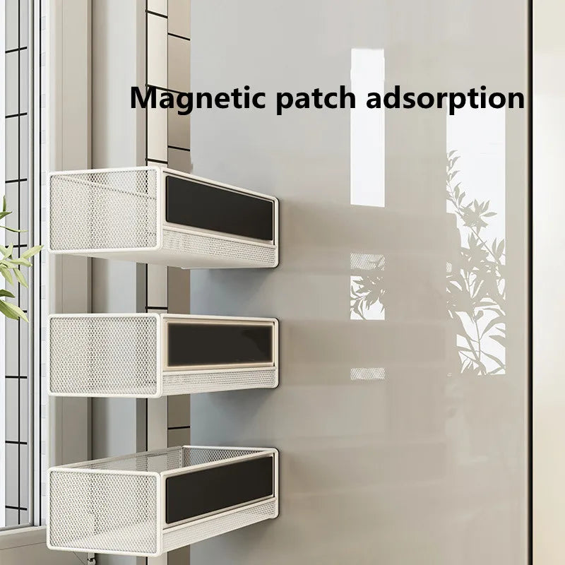 Cesta Organizadora Magnética para Lateral de Geladeira