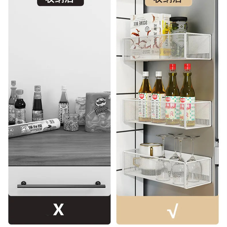 Cesta Organizadora Magnética para Lateral de Geladeira