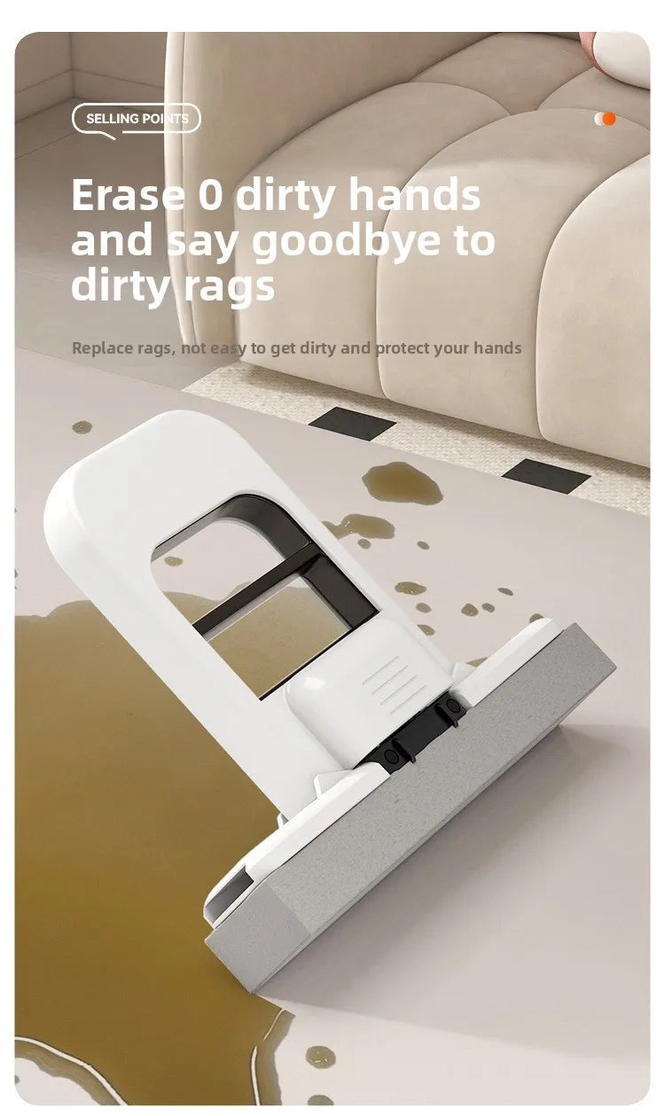 Mini Mop Portátil de Mão com Kit, Auto-Torção - Para Pias e Mesas