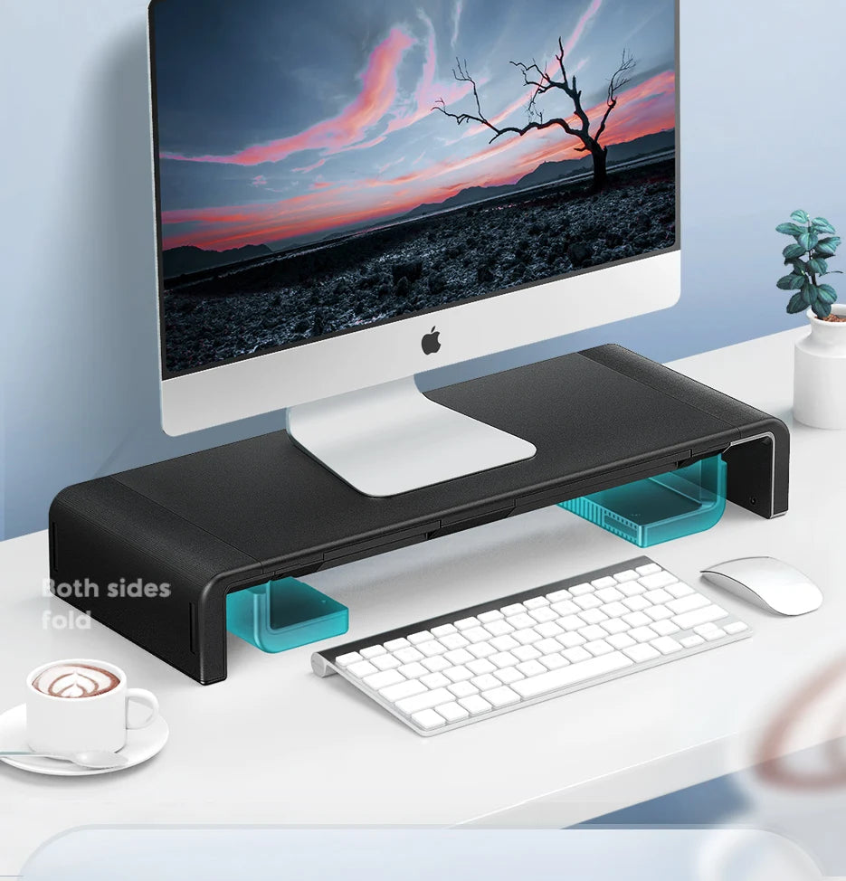 Suporte Ergonômico para Monitor e Notebook (Base de Mesa)